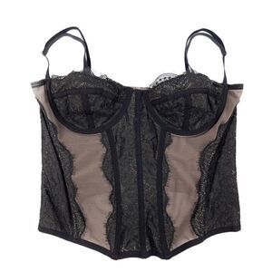 URBAN OUTFITTER Out From Under Modern Love Corset Bustier Whimsigoth Large Black